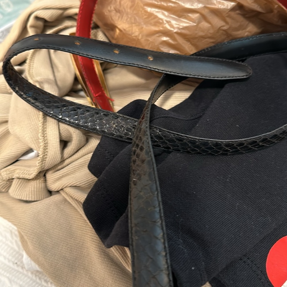 Snake skin red/black belt - Picture 6 of 6